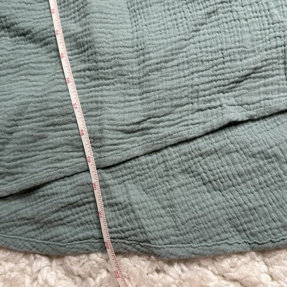 Pink Lily Aqua Muslin Lightweight Flowy Boutique Balloon Sleeves Textured TJ - Picture 7 of 11